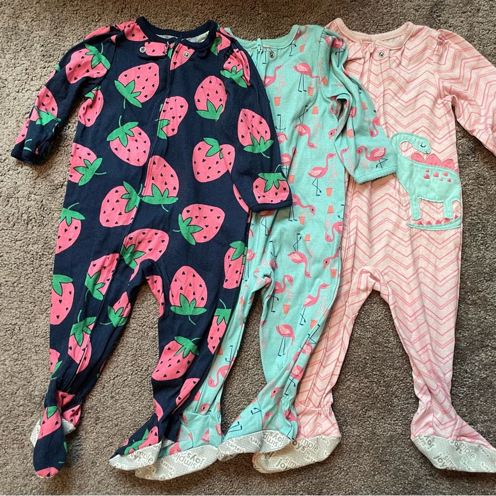 12 month set of 3 Pajamas